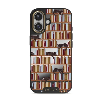 Ex Libris - iPhone 16 Case, Elite Mirror Dark (MagSafe) / Gold