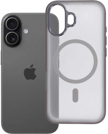 Dėklas Oem Case for iPhone 17 Flexline Mag Cover compatible with MagSafe pilka