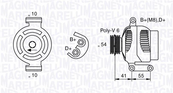 Kintamosios srovės generatorius MAGNETI MARELLI 063377028010