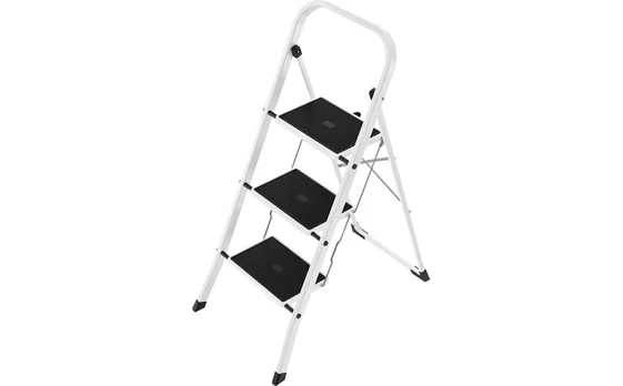 Hailo Sulankstomas laiptelinis suoliukas K40 BasicLine | plienas | 3 pakopos, apsauginė rankena