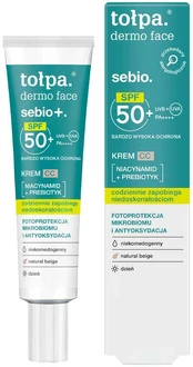 TOŁPA Dermo Oily Face+ CC kremas SPF 50+ 40 ml kaina