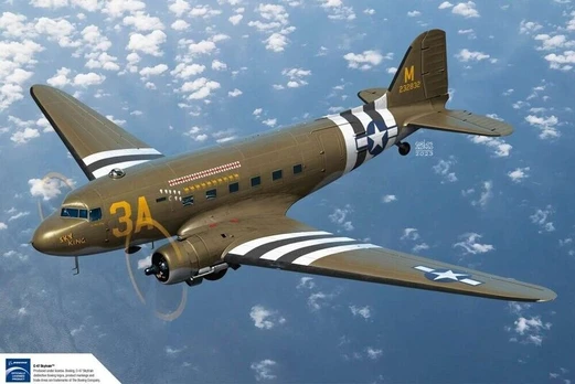 Klijuojamas modelis Academy 12633 USAAF C-47 Skytrain 1/144