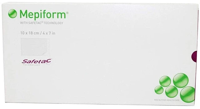 MEPIFORM 10x18cm tvarstis randams, 5 vnt.