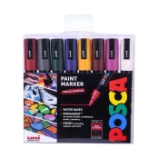 Posca - PC5M - Medium Tip Pen - Deep colors, 8 pc kaina