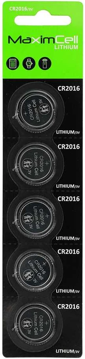 MaximCell Lithium batteries CR2016 - 5pcs