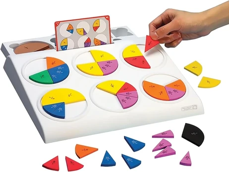 Learning resources fraction pie dėlionės