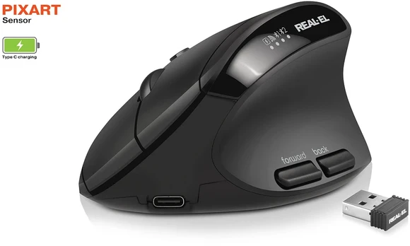 Kompiuterio pelė REAL-EL RM-490W Ergonomiška
