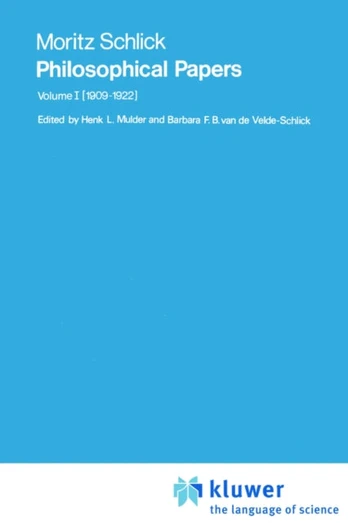Moritz Schlick Philosophical Papers