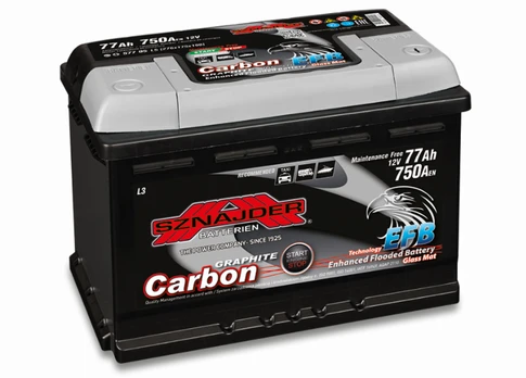 AKUMULIATORIUS 12V/77AH/750A EN SZNAJDER START-STOP CARBON EFB 57705 SZEFB77R