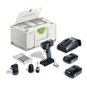 Akumuliatorinis gręžtuvas-suktuvas Festool TXS 18 C 3,0-Set, 18 V, 2 x 3,0 Ah, (576896) kaina