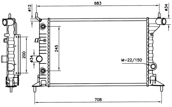 Variklio radiatorius NRF NRF 519516