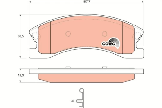 TRW GDB4133 Brake pad set