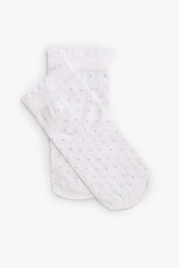 COCCODRILLO kojinės, baltos, WC6382902TSO-001-033, 33/36 dydis
