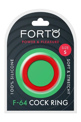 FORTO F-64 Wide Silicone Ring 40mm Small Red Premium Stretchable
