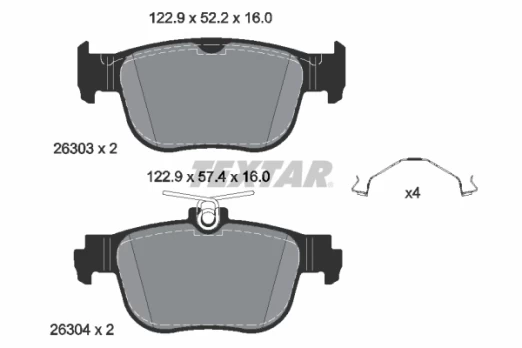 TEXTAR 2630301 Brake pad set