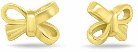 Brilio Silver Gold-plated earrings Bows EA1206Y