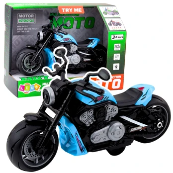 Žaislinis motociklas Lean Toys Multifunction Moto, mėlyna