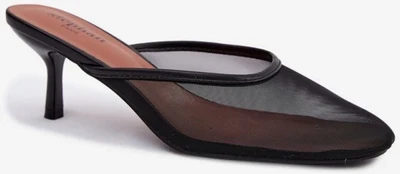 Juodos tinklelio aukštakulnės basutės Step in style