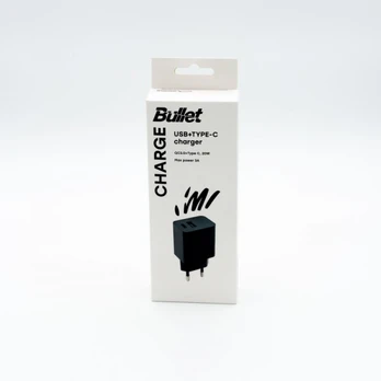 „Bullet“ kelioninis įkroviklis USB+USB-C