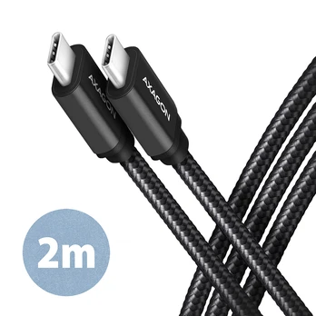 Kabelis Axagon USB Type-C, USB Type-C, 2 m, juoda