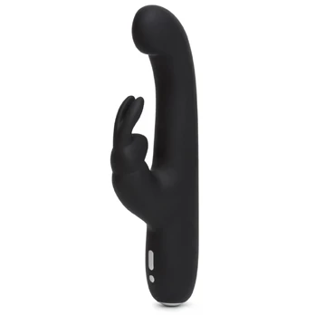 Happy Rabbit Slimline G taško vibratorius, silikoninis, juodas