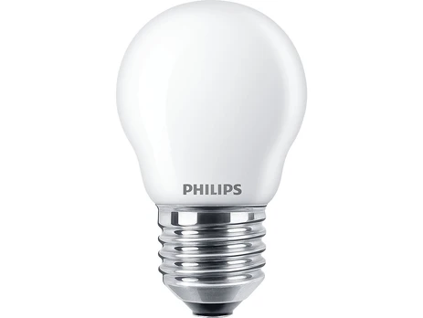 Lemputė Philips LED, P45, šiltai balta, E27, 4.3 W, 470 lm
