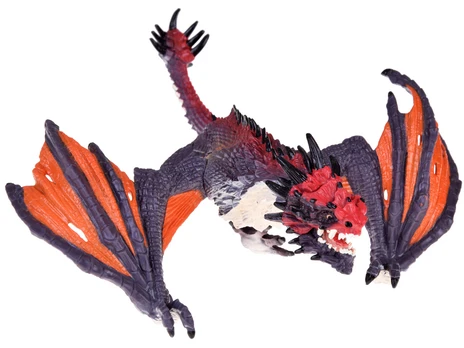 Žaislinė figūrėlė, drakonas, 21 cm, raudona/violetinė