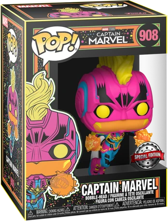 Figūrėlė Funko POP! Marvel Juodas series Captain Marvel Exclusive