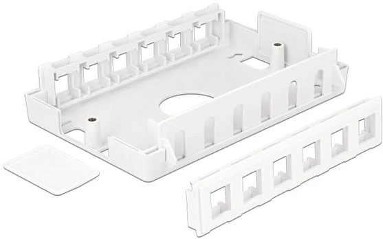DeLOCK Keystone dėžė, 12 jungčių, plastikas, baltas / 86172