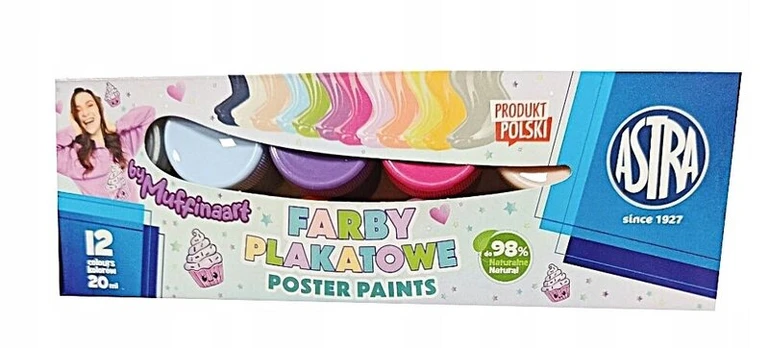 Astra Plakatų Dažai 20ml, 12 Spalvų