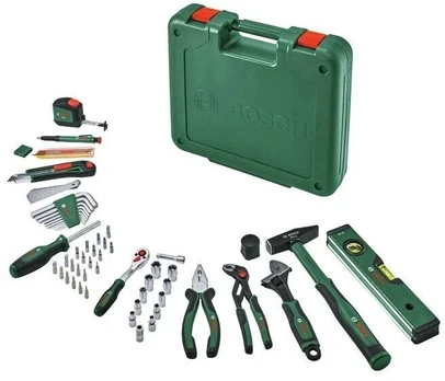 Bosch Powertools tool set, 73 pieces (green, with tool case)