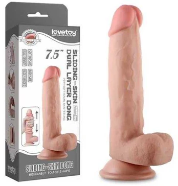 LoveToy 8'' Sliding-Skin Dildo
