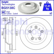 Stabdžių diskas DELPHI BG5138C kaina