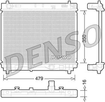 Radiatorius, variklio aušinimas DENSO DRM50059
