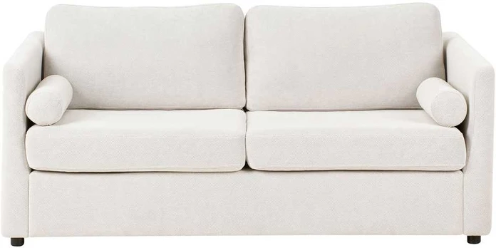 Beliani Išskleidžiama sofa INKOO, kreminė balta