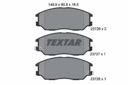 TEXTAR 2372601 Brake pad set kaina
