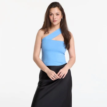 Urban Classics Ladies One Strap Top Horizon Blue - Dydis M (TB5977-01301 Marškinėliai)