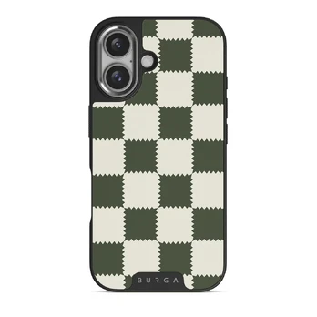 Retro Grid - iPhone 16 Case, Elite Dark (MagSafe) / Silver