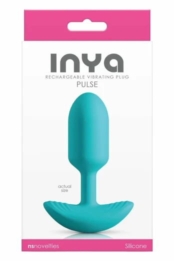 INYA Pulse Teal Rechargeable Silicone Plug 3 Speeds Waterproof 11cm
