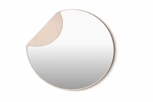 Mui Mirror - Beige / Clear Glass