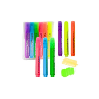 Lean Highlighter Set School Office Colorful Neon 6pcs.