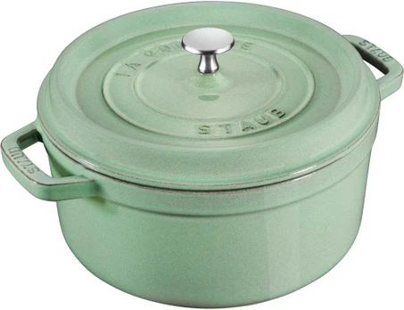 Staub apvalus ketaus puodas - 2,6 ltr, mėtinis