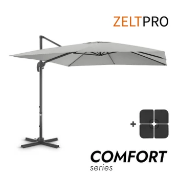 Skėtis terasai su padu Comfort Light Grey
