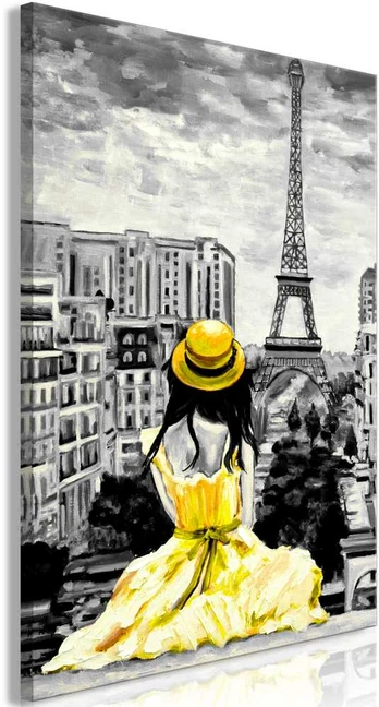 Artgeist Paveikslas - Paris Colour (1 Part) Vertical Geltona