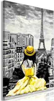 Artgeist Paveikslas - Paris Colour (1 Part) Vertical Geltona kaina