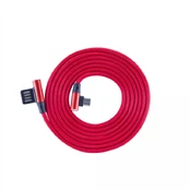 Sbox USB-- Micro USB 90 M/M 1.5m USB-MICRO-90R strawberry red kaina