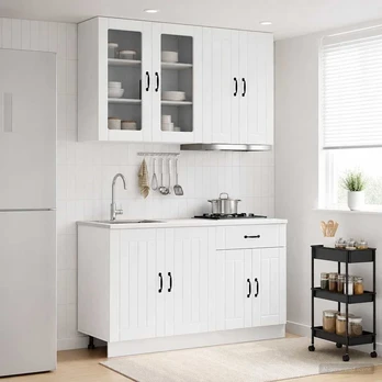 Virtuvės vienetas LUCCA 4 pcs Itin blizgi balta