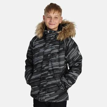 Huppa Berniukų žieminė striukė MARINEL, black pattern