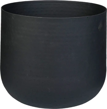 Lauko vazonas, metalinis, juodos sp., 41 x 41 x 33 cm.