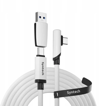 Syntech Kabelis 2 in 1 USB-C USB-A duomenų perdavimui 5m 5Gbps Meta Quest 3 2 Pro Pico4 / C100
